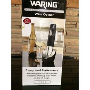 Waring Professional Quality Wine Opener Comes in Original Box  Foil Cutter